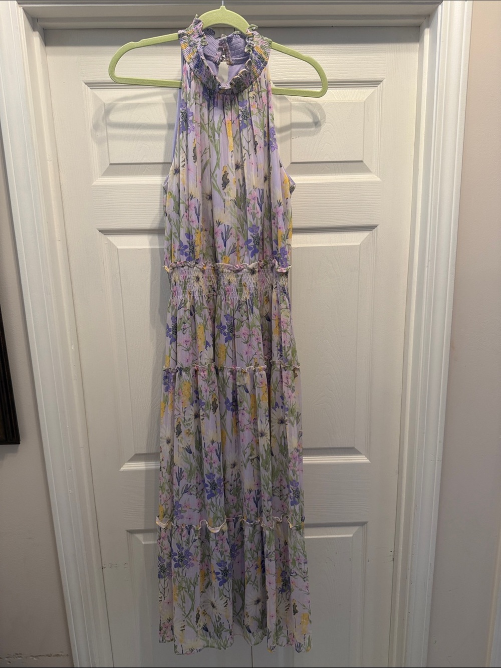 Floral Halter Maxi Dress in Lavender